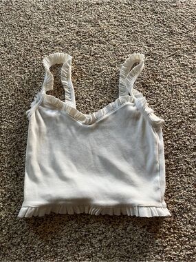 Ruffled Ribbed Tank Top